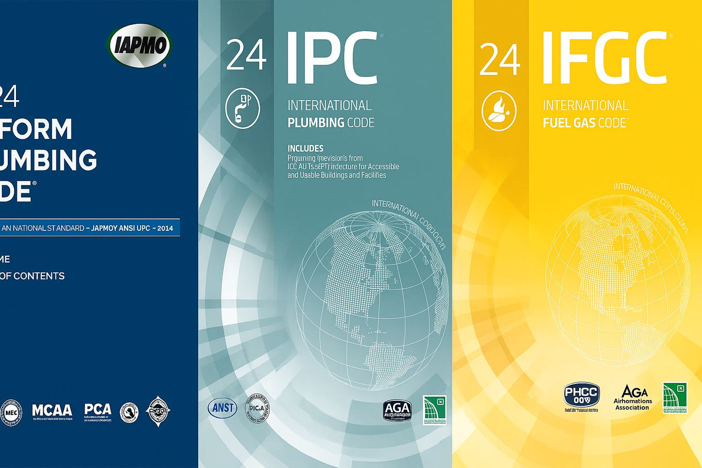 Ultimate Plumbing Codebook Kit – 2024 IPC, UPC, and IFGC | Latest International Plumbing Code, Uniform Plumbing Code, and Fuel Gas Code Set