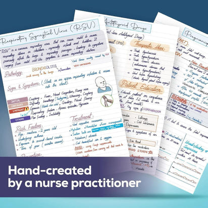 Nursing Success Bundle: 400+ Page Handwritten Notes, Designed to Ace Nursing School, Concise & Comprehensive