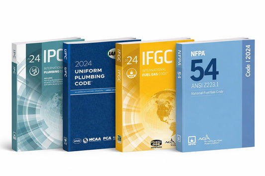 Journeyman/Master Plumber Codebook Kit - IFGC, IPC, UPC, and NFPA 54
