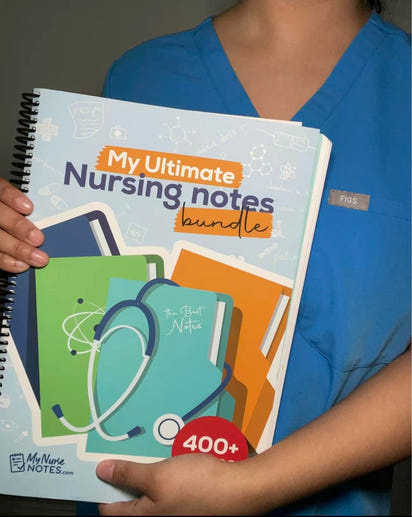 Nursing Success Bundle: 400+ Page Handwritten Notes, Designed to Ace Nursing School, Concise & Comprehensive